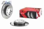 Задние перфорированные тормозные диски BREMBO 08.7165.1X  Volkswagen Polo Sedan (2020-2023)