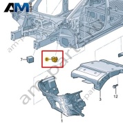 Шумоизоляция водоотводного короба Volkswagen id3 2020-2024 10A864760