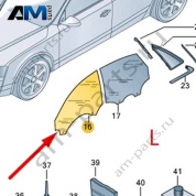 Стекло двери переднее левое Audi A8 (D4) 2014-2017 4H6845021C