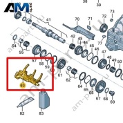 Узел вилок включения передач с штоками вилок VAG 0C9311490E