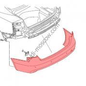 Оригинальный бампер задний парктроником Audi A4 (B8) рестайлинг AVANT 8K9807067AGRU