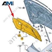 Шумоизоляция для крышки Audi A6 (C8) 2019-2024 4K0863825A
