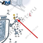 Петля передней двери верхняя левая 8X4833407E для Volkswagen Golf 8 2019-2026