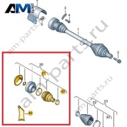 Пыльник внутреннего ШРУСа Volkswagen Тигуан 5QJ498201