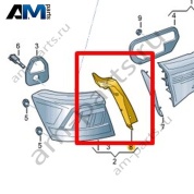 Накладка заднего фонаря Volkswagen T-Roc Cabrio 2020-2024 2GC945312A