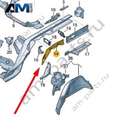 Замыкающая пластина колесной арки Audi A6 (C8) 2019-2024 4K0802439A