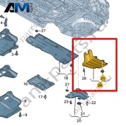 Облицовка днища Volkswagen Jetta VII 2020-2024 17A825205A