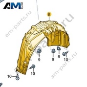 Подкрылок задний левый VAG 8MA810172A Audi 2024-2026
