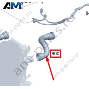 Шланг системы охлаждения от радиатора к двигателю слева на Mercedes E200/E250/E300 W213 (M274) A2535019182