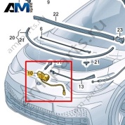 Замок капота с микровыключателем Volkswagen id3 2020-2024 10C823509B