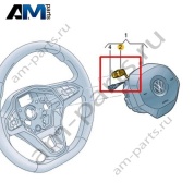 Жгут проводов для рулевого колеса с подушкой безопасности и многофункциональными кнопками Volkswagen id3 2020-2024 10A971584A