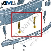 Кронштейн бампера Volkswagen T-Roc 2018-2024 2GA813745