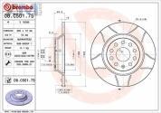Задние тормозные диски BREMBO 08.C501.75 на Audi A3 (8V) 2012-2020