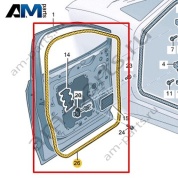 Уплотнитель передней двери (наружный) Volkswagen id4/id5 2021-2024 11A837701A