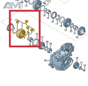 Ступица и муфта синхронизатора VAG 02J311301M