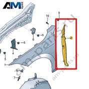 Замыкающая панель Volkswagen Jetta VII 2020-2024 17A821112B