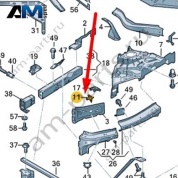 Перегородка Audi Q7 (4M) 2016-2024 4M0802133B