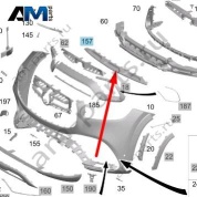 Верхняя накладка бампера Mercedes GLS-class X167 A1678850306
