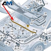 Уплотнитель капота сзади Audi A7 (4K) 2019-2024 4K8823723
