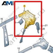 Боковина (внутренняя часть) Volkswagen T-Roc Cross 2019-2024 2GM809405B