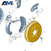 Тормозной барабан Volkswagen id3 2020-2024 1EA609617D