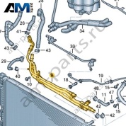 Трубопровод системы охлаждения VAG 059122472J