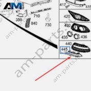 Накладка фонаря дневного света левая A2218852723 для Mercedes S-class W221