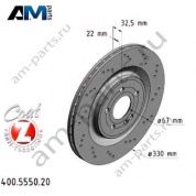 Задние тормозные диски 400.5550.20 Zimmermann для Мерседес AMG GLA