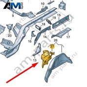 Консоль для колесной арки Audi A6 (C8) Avant/Allroad 2019-2024 4K9809302