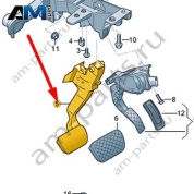 Педаль тормоза Audi Q7 (4M) 2016-2024 4M1723140