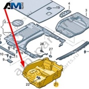 Облицовка ниши запасного колеса Audi A6 (C7) Avant/Allroad 2015-2018 4G9863697G