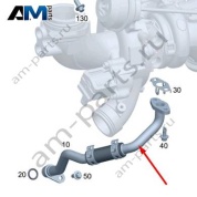 Обратный маслопровод турбины слева  Mercedes GL400 X166 (M276) A2760900577