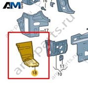 Упорный уголок Volkswagen T-Roc 2018-2024 2GA813394