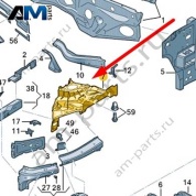 Чашка амортизаторной стойки Audi Q7 (4M) 2016-2024 4M0805151D