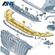 Замыкающая панель переднего бампера 8YG807233A на Audi A3 (8Y) 2020-2026