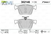 Задние тормозные колодки VALEO 302146 Audi A3 (8V) 2012-2020