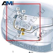 Трос замка капота Volkswagen id-Buzz 2023-2024 1T3823531