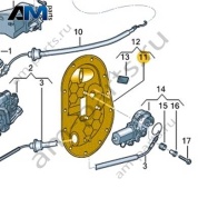 Накладка внутренней панели передней двери Audi Q7 (4M) 2016-2024 4M0837916A