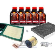 Набор для ТО-4 Skoda Rapid 1.6 MPI с угольным фильтром и маслом Motul 5W40