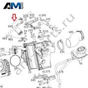 Патрубок интеркулерасправа Mercedes W205 AMG C63 (M177) A1770940782