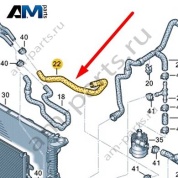 Шланг системы охлаждения Audi A8 (D4) 2014-2017 4H0145925