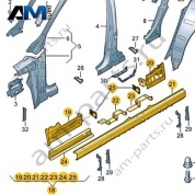 Порог Audi Q8 e-tron 2024-2024/Audi e-tron 2019-2023 4KE809377