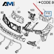 Наполнитель переднего бампера левая часть A2128850637 Mercedes E-class W212