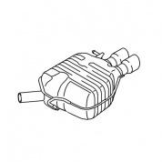 Оригинальный задняя часть глушителя Ауди A5 (8Т) 2.0TDI 8T0253609BK