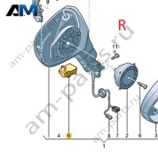 Фонарь подсветки зеркала справа 5H1945302 для Volkswagen Golf 8 2019-2026