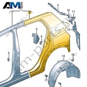 Отрезная деталь (боковина) Volkswagen T-Roc Cross 2019-2024 2GM809844A