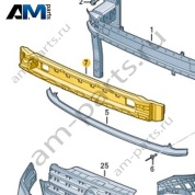 Вспененный наполнитель переднего бампера Volkswagen T-Roc Cross 2019-2024 2GM807248A