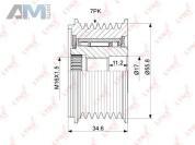Шкив поликлинового ремня PA1061 (LYNXauto) для автомобилей VAG аналог 021903119L