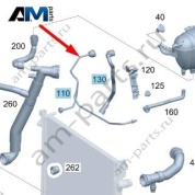 Вентиляционная трубка от бачка к двигателю и радиатору Mercedes GLS AMG 63 (M177) A1675018201