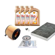 Комплект фильтров для ТО-1/3 Audi A5 (8T) 1.4TSI с маслом Shell 0W30